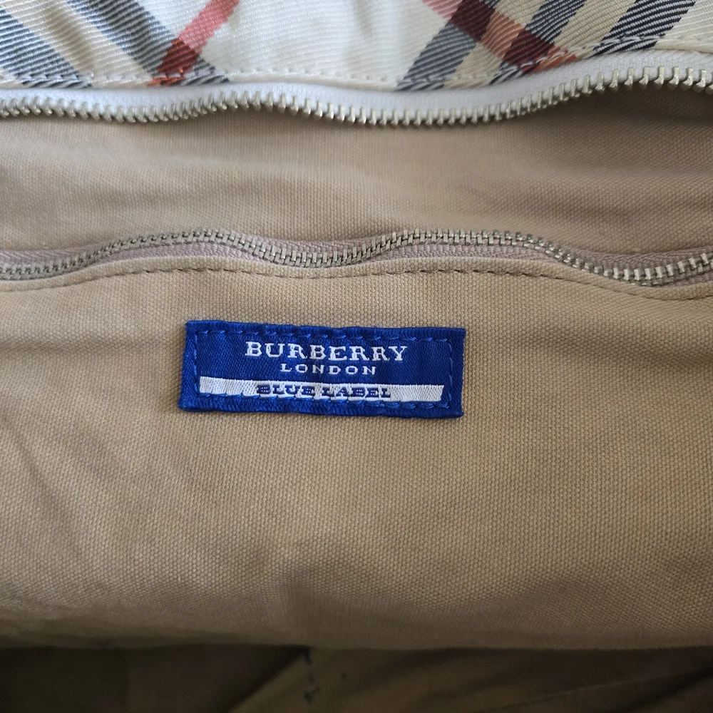 Burberry Checkered Tote in Black and Cream - Picture 10 of 13